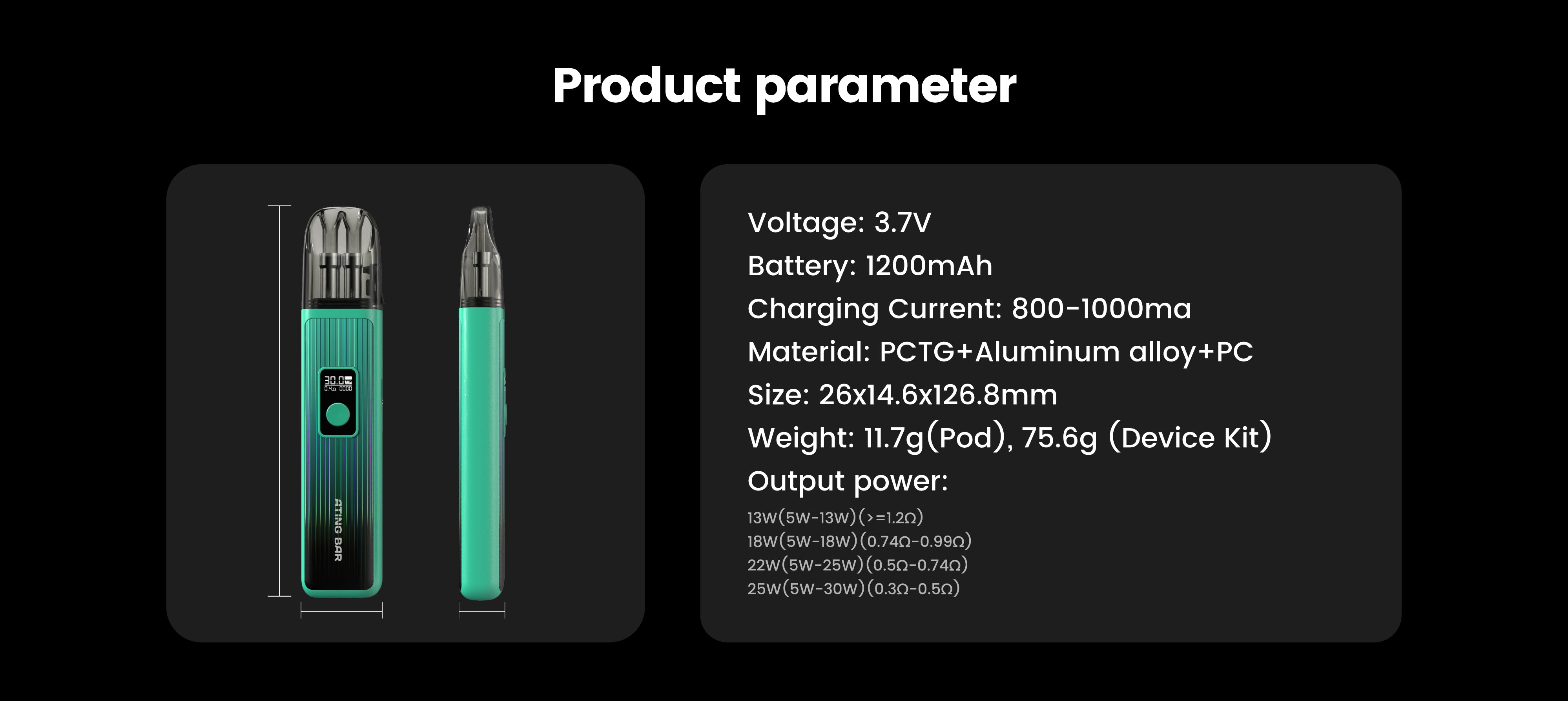 Hot-Selling-Vapes-Explorer-G2-Product-Parameters