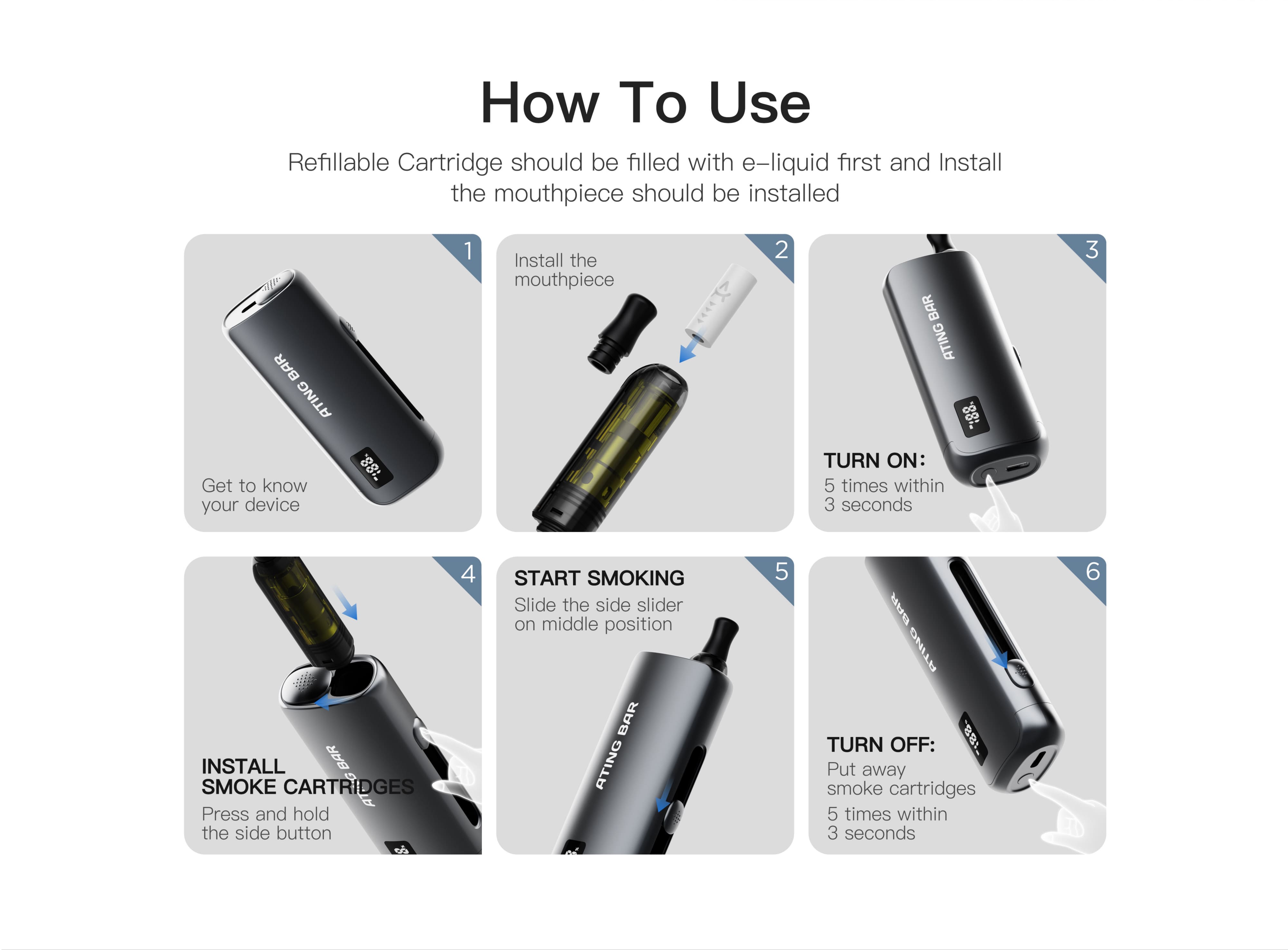 Hybird vape long battery life high performance device